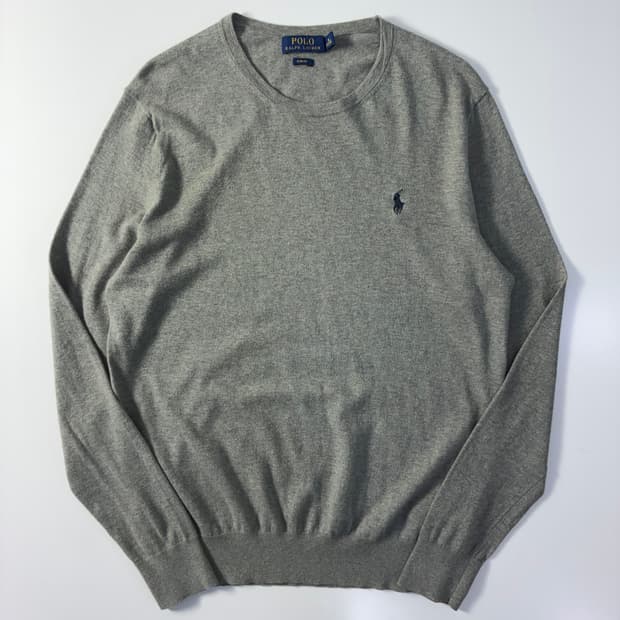 Polo 폴로 랄프로렌 멜란지그레이 메리노울 라운드 니트