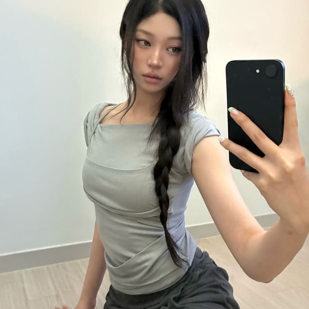 플레어업 레이어드 뷔스티에 티셔츠