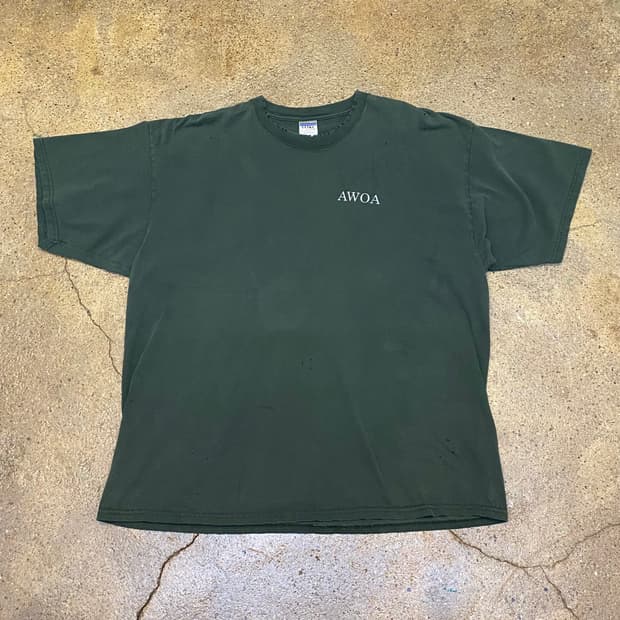 미국 빈티지 길단 AWOA 프린팅 반팔티 빅사이즈