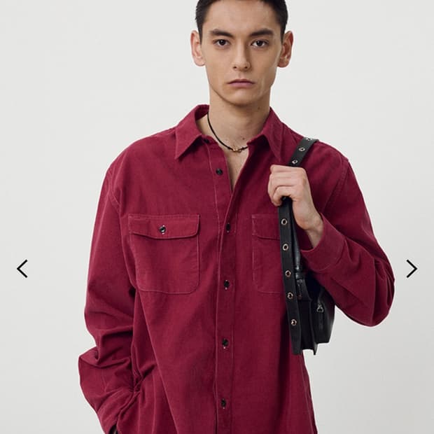 토니웩 가먼트 다이드 코듀로이 셔츠(red)