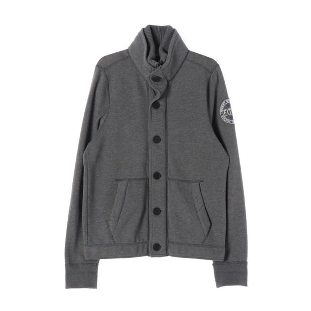 아베크롬비 헤비 코튼 숄카라 버튼 가디건 L