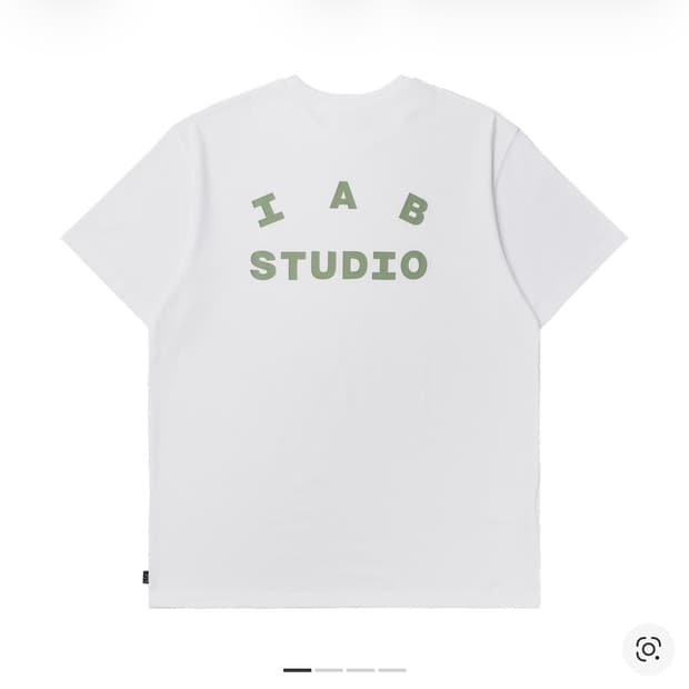 아이앱 스튜디오 티셔츠 화이트 라이트 그린 (L)