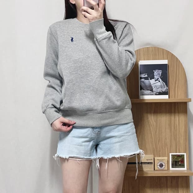 [정품] 폴로 그레이 / 네이비포니 기모 맨투맨 [ S ]