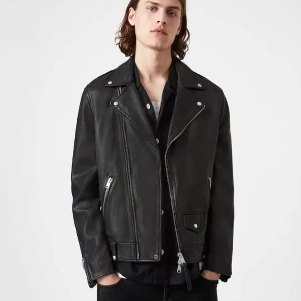 AllSaints 올세인츠 볼트 양가죽 바이커 자켓 95