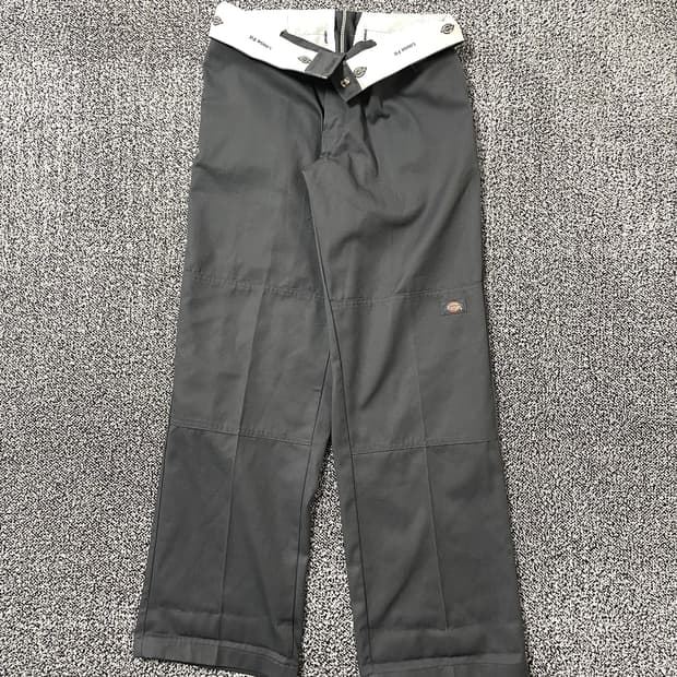 빈티지9. 디키즈 더블니 루즈핏 워크팬츠 면바지 차콜 그레이