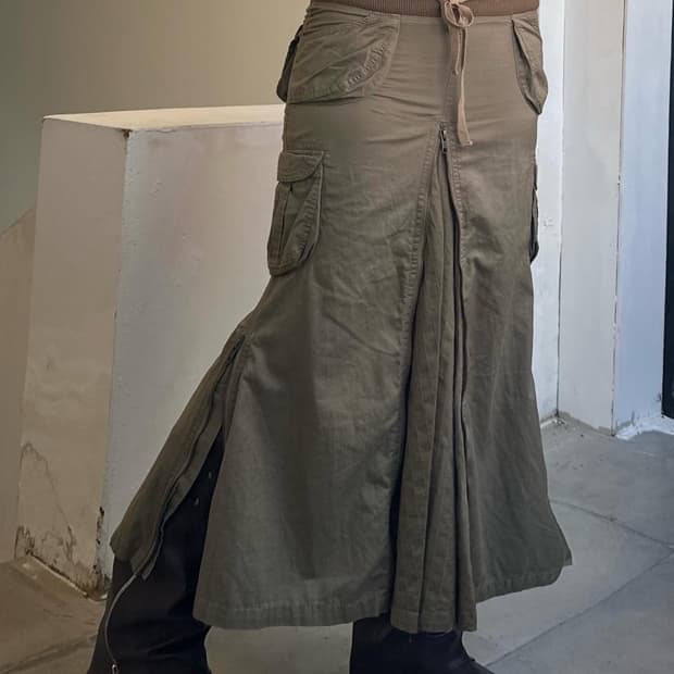 G.O.A khaki long skirt