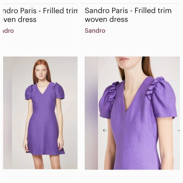 💜보라빛 산드로 원피스 Frilled Trim Woven dress 