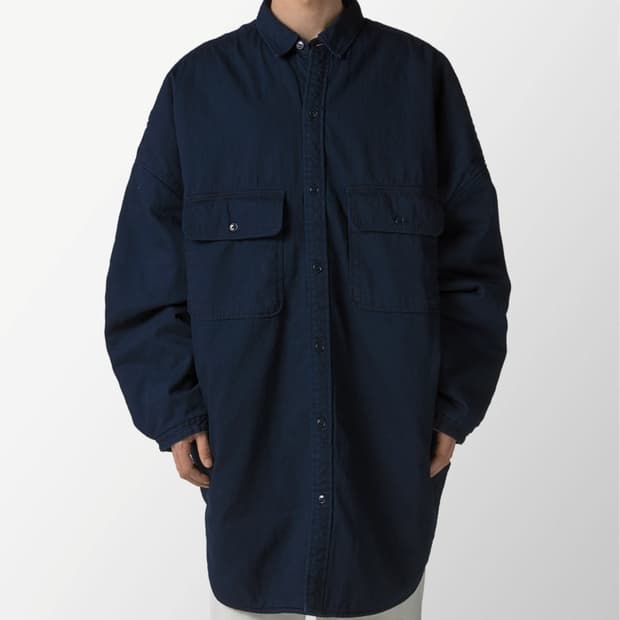 캐피탈 8온즈 데님 슬로피 셔츠 코트