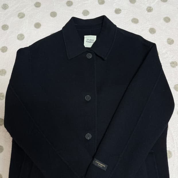 스튜디오톰보이 캐시미어 블랜디드 네이비코트