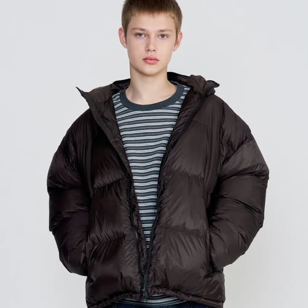 주앙옴므 마이크로 립스탑 덕다운 패딩