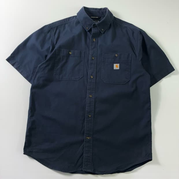 Carhartt  칼하트 러기드플렉스 포켓 코튼 네이비 셔츠