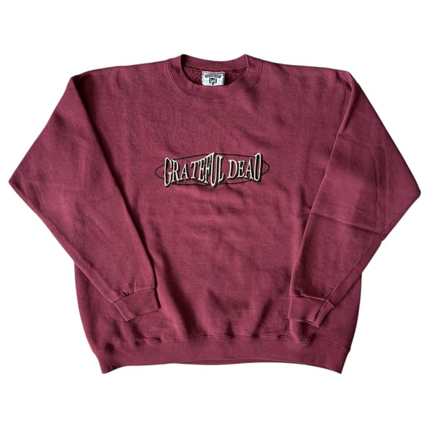 빈티지 90s GRATEFUL DEAD 로고 자수 스웻