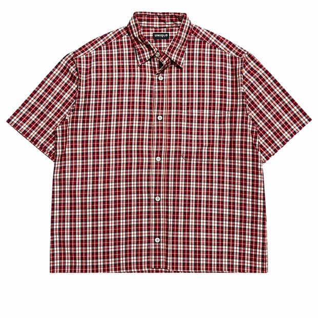 JPN 일본빈티지 Y2K 모리걸 올드 유니클로 UNIQLO 체크 셔츠 L