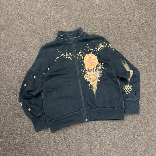 OS)Burnside Ave 빈티지 페인팅 커스텀 집업자켓