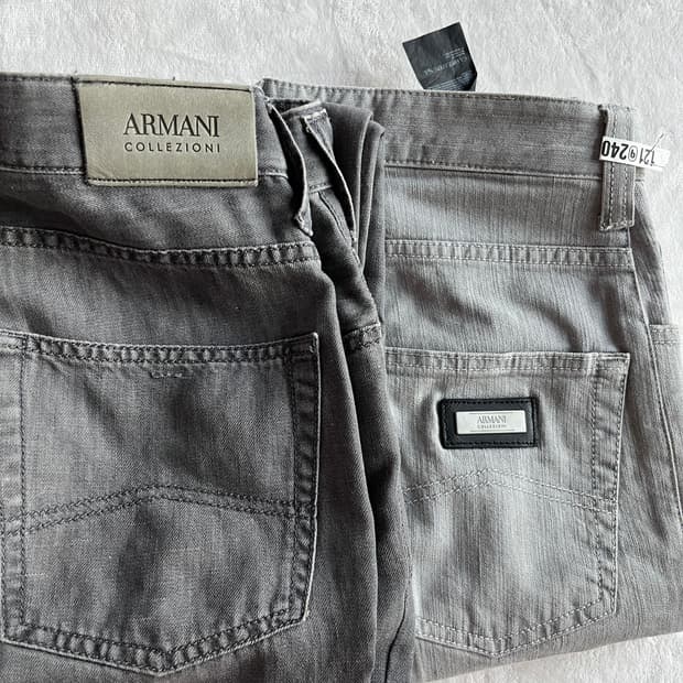 아르마니 꼴레지오니 청바지 그레이 남녀공용