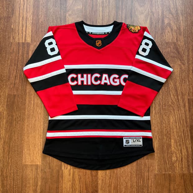 [L/XL]NHL 패트릭 케인 시카고 블랙호크스 레트로 져지 