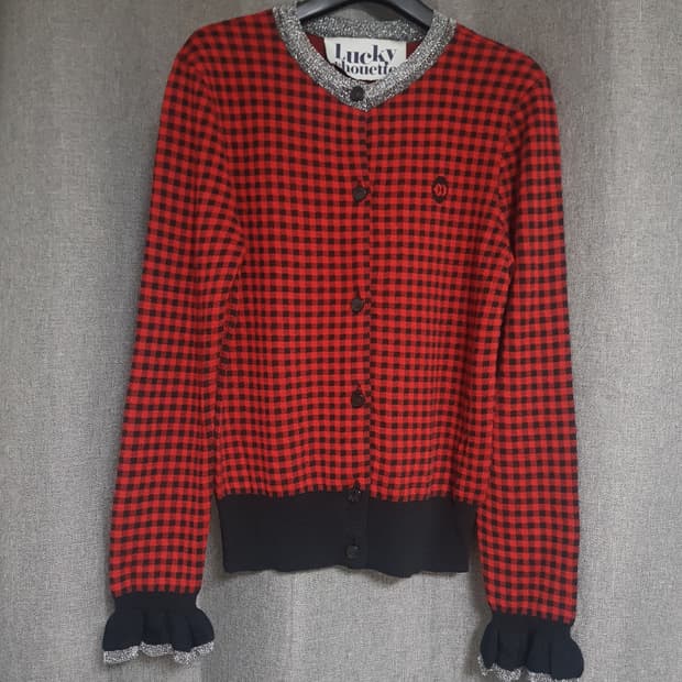 럭키슈에뜨 체크 가디건