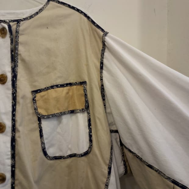 빈티지 패치워크 셔츠 자켓
