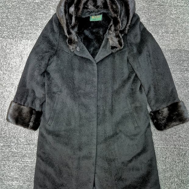 [66]<유로컬렉션>밍크 콤비 롱코트