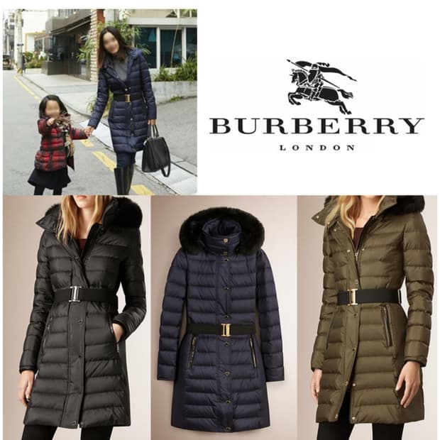 버버리 아비데일 폭스퍼 롱패딩(UK4/44)
