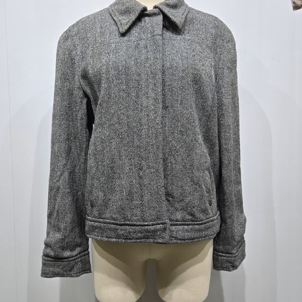 막스앤코 헤링본 패턴 봄버 자켓 막스마라