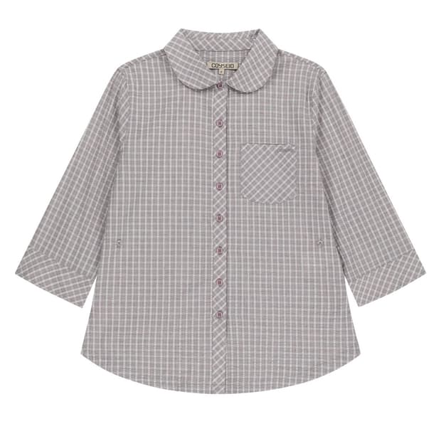 코이세이오 ROUND COLLAR CAPRI SHIRT ASH PINK