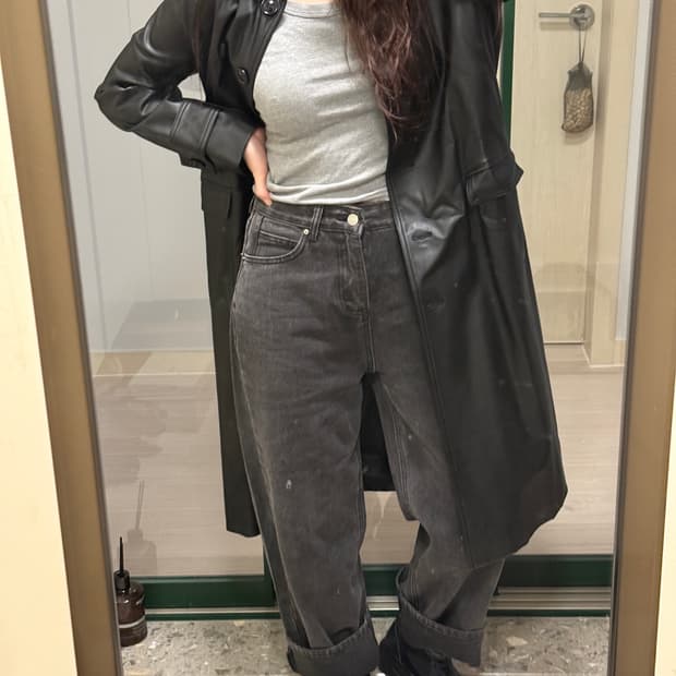 매그제이 레더 코트