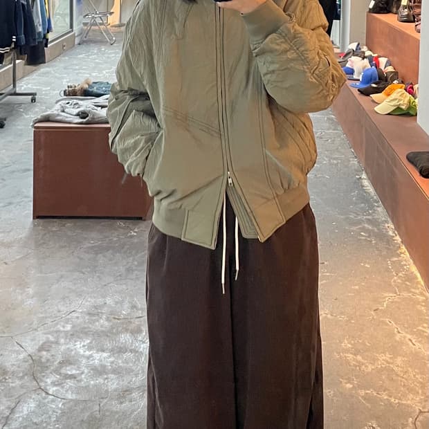 벨리에 오버사이즈 링클 봄버 자켓 H832
