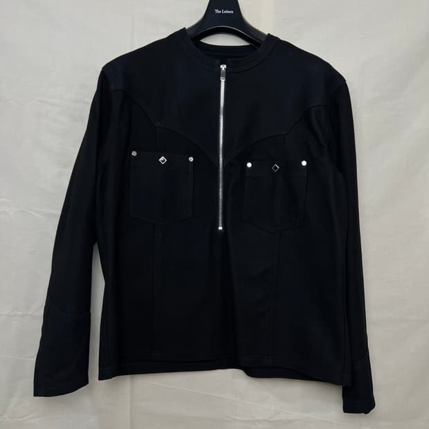 더레터스 익스클루시브 The letters 웨스턴 하프집업 사슴가죽 