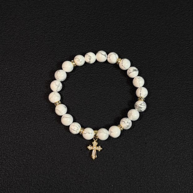 Chrom style 천연석 팔찌 2color (오후 7시부터 판매)