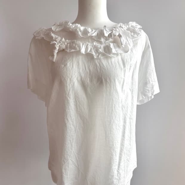 Comme des garcons tricot 프릴리본 블라우스 