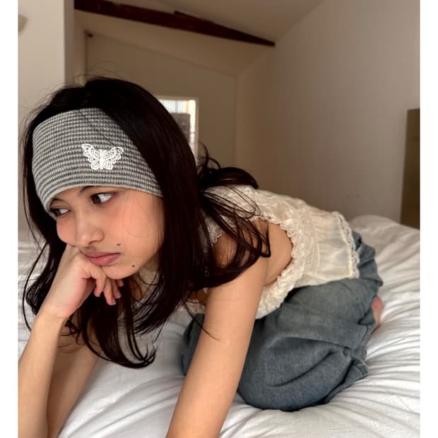 sieor 시오르 헤어밴드 Liny Striped Headband y2k