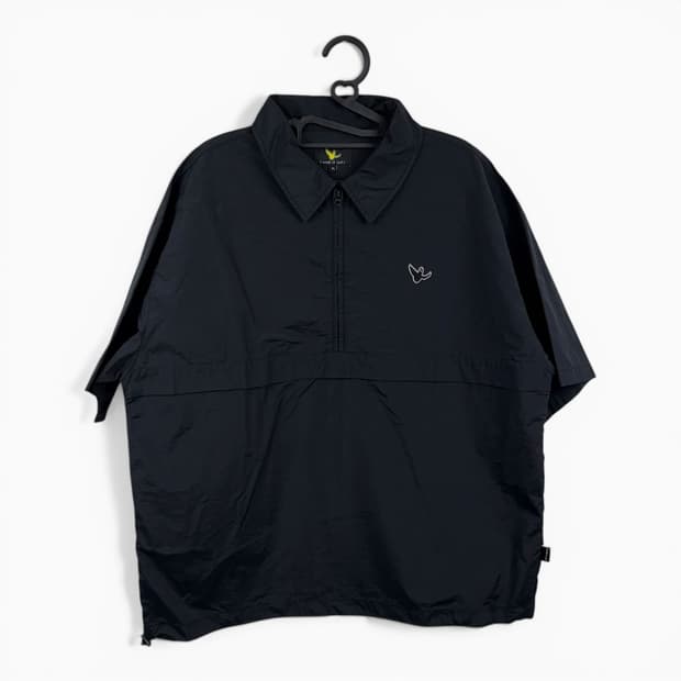 (XL) 와릿이즌 나일론 반팔 아노락 블랙