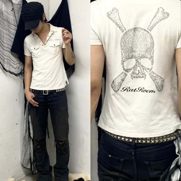 (RAT ROEN)00’s Vkei Back Cubic Skull Sli