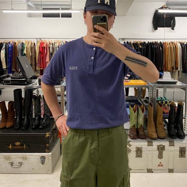 90's POLO henley neck 폴로 헨리넥 티셔츠