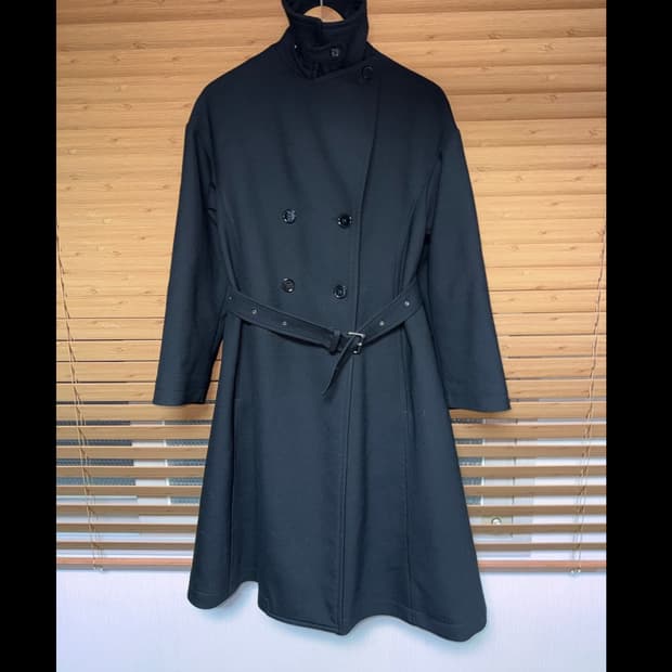 메종마르지엘라 하이넥 더블브레스티드 코트