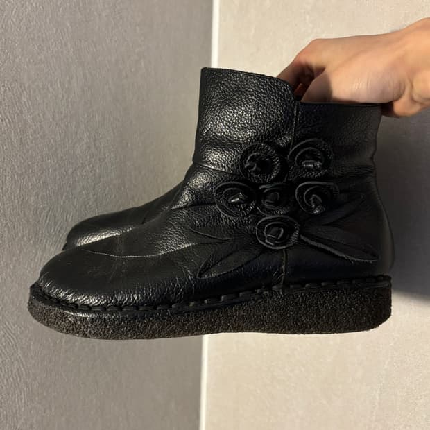 쌈지 레더 앵클 부츠