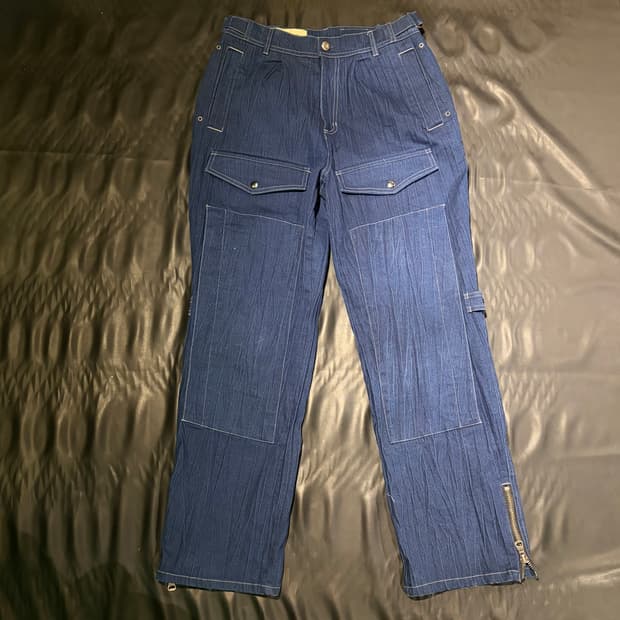 앤더슨벨 포켓 데님 카고 팬츠