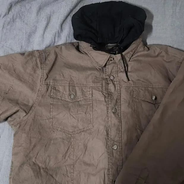 브라운 후드 워크자켓 XXL 택포