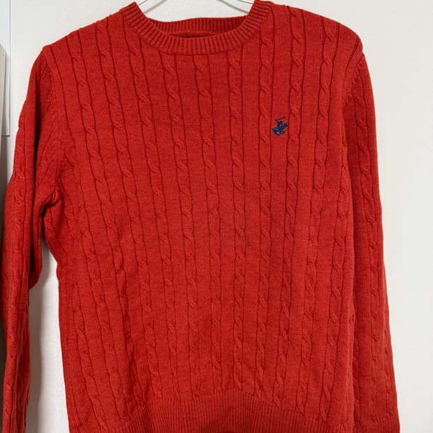 beverly hills 폴로 클럽 오렌지 니트