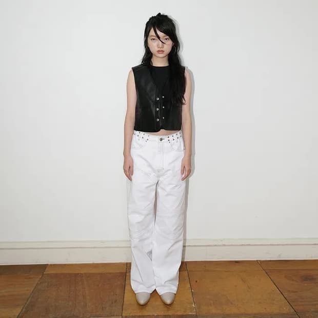 데어드 Belt effect wide fit jeans