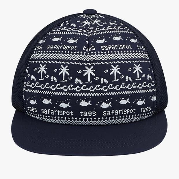 사파리스팟 S Clef Bandana Mesh Cap - Navy