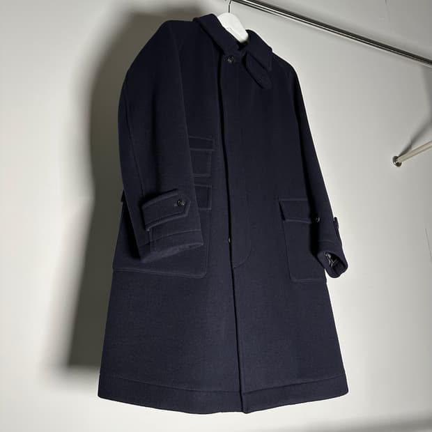 캡틴선샤인 트래블러 울 발마칸 코트 네이비