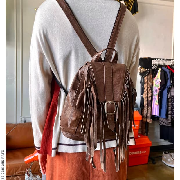 1980-90s Sercal Leather Fringe 2-Way Bag