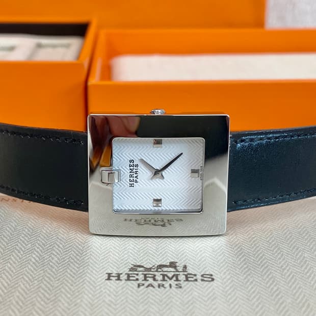 에르메스 BE1.210 벨트 워치 여성용 중형 30mm 쿼츠