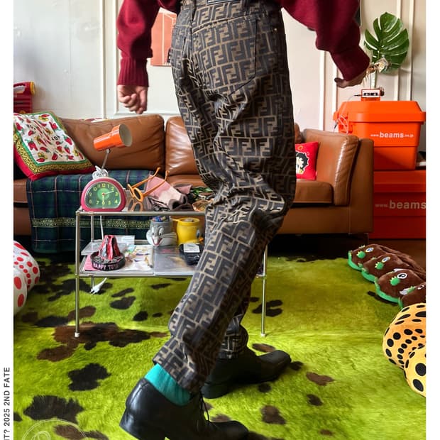 1990s FENDI Old Zucca Pattern Trouser