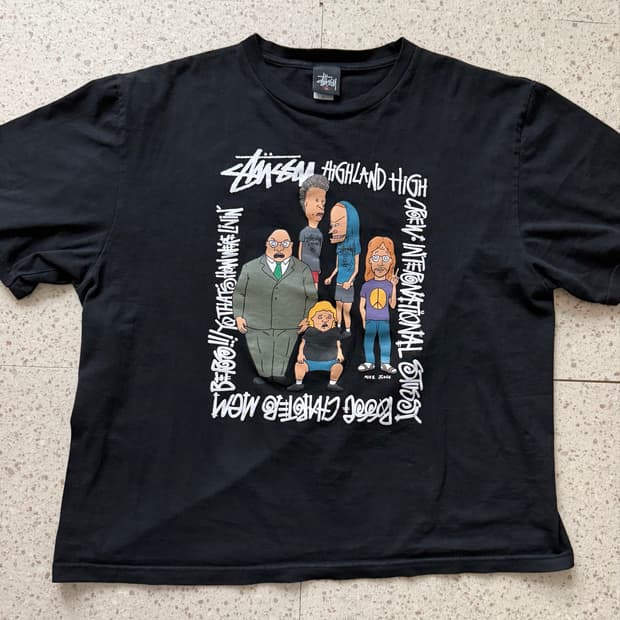 Old Stussy Beavis and Butt-Head T-shirt