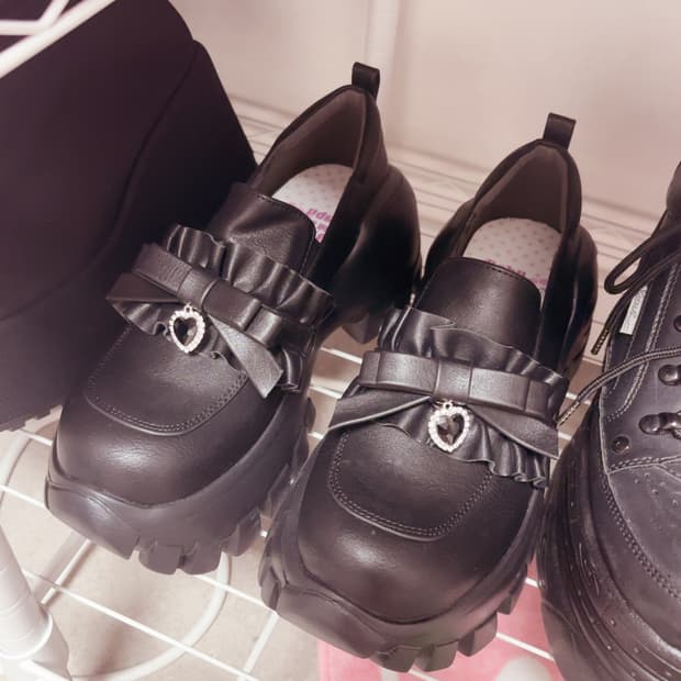 DollyDoll 지뢰계 리본 통굽 7cm 스니커즈 노에미 버블즈 피움