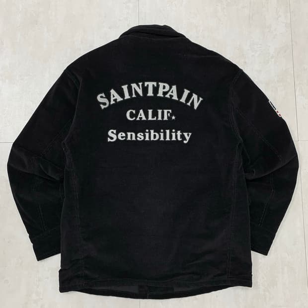 Saint pain 블랙 코듀로이 자켓 #142