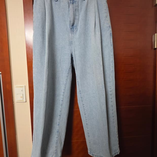 아모멘토 가르손 데님 팬츠 연청 (L사이즈)